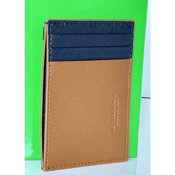 Bottega Veneta Men's Leather Card Case Cognac/Space 748052 Italy NIB $450